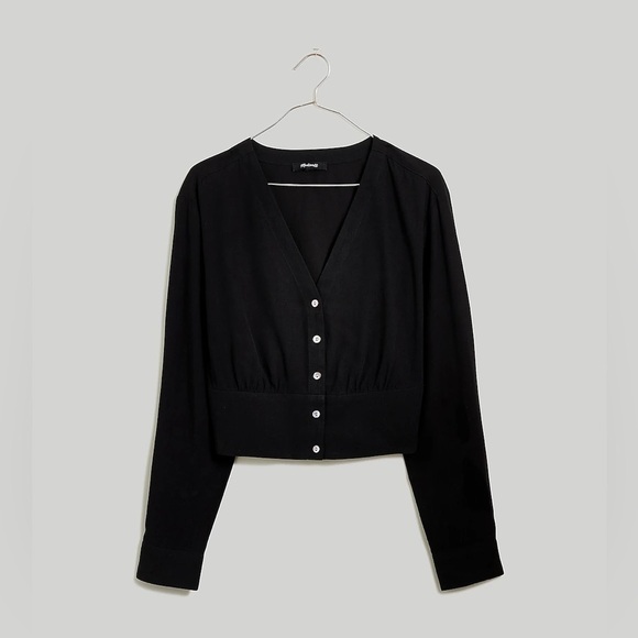 Madewell V-Neck Button-Front Shirt - Picture 6 of 12